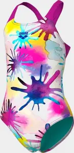 Купальник злитий дитячий Arena SPRAYING SWIMSUIT SWIM PRO BACK біло-рожево-блакитно-жовтий 010720-815