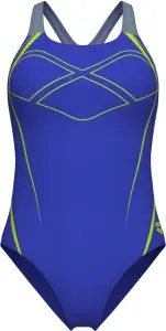 Купальник жіночий Arena GRAPHIC SWIMSUIT SWIM PRO BACK фіолетово-сіро-лаймовий 009024-850