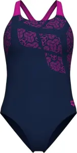 Купальник злитий жіночий Arena KIKKO SWIMSUIT SWIM PRO BACK темно-синьо-рожевий 010807-790