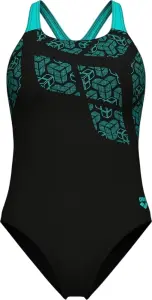 Купальник злитий жіночий Arena KIKKO SWIMSUIT SWIM PRO BACK чорно-бірюзовий 010807-580