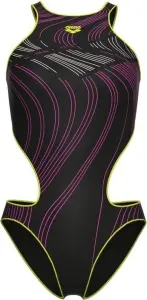 Купальник злитий жіночий Arena ONE STREAM SWIMSUIT чорно-рожево-жовтий 008953-560