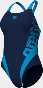 Купальник злитий жіночий Arena STRIPEFLO SWIMSUIT SWIM PRO BA темно-синьо-блакитний 011175-780