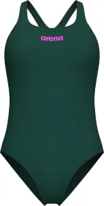 Купальник жіночий Arena TEAM SWIMSUIT SWIM PRO SOLID темно-зелено-рожевий 004760-609