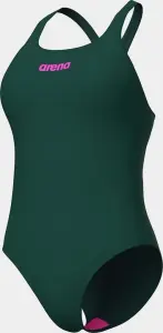 Купальник жіночий Arena TEAM SWIMSUIT SWIM PRO SOLID темно-зелено-рожевий 004760-609