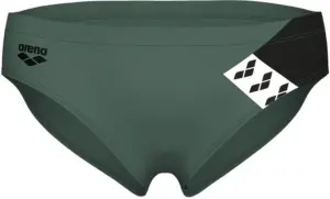 Плавки-брифи Arena STRIPE SWIM BRIEFS темно-зелено-чорно-білі 007929-650
