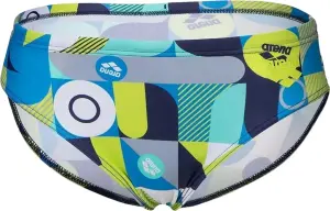 Плавки-брифи дитячі Arena WALLPAPER SWIM BRIEFS блакитно-темно-синьо-лаймові 009096-750