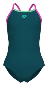 Купальник злитий дитячий Arena SWIMSUIT LIGHT DROP SOLID темно-бірюзово-рожевий 005919-696