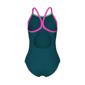 Купальник злитий дитячий Arena SWIMSUIT LIGHT DROP SOLID темно-бірюзово-рожевий 005919-696