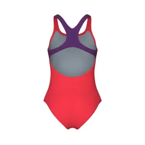 Купальник злитий дитячий Arena GRAPHIC SWIMSUIT SWIM PRO BACK помаранчево-фіолетовий 011184-370