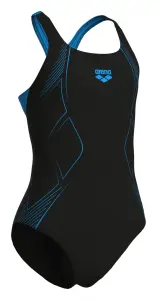 Купальник злитий дитячий Arena GRAPHIC SWIMSUIT SWIM PRO BACK чорно-блакитний 011184-580