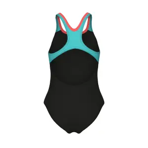 Купальник злитий дитячий Arena PAINT SWIMSUIT SWIM PRO BACK чорно-бірюзовий 011751-580