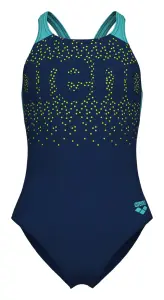 Купальник злитий дитячий Arena PAINTERLY SWIMSUIT V BACK темно-синьо-бірюзовий 011756-780
