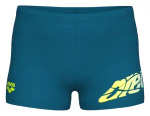 Плавки-боксери дитячі Arena LETTERING SWIM SHORT бірюзово-салатові 010864-600