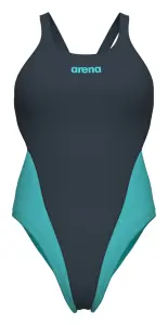 Купальник злитий жіночий Arena TEAM SWIMSUIT SWIM TECH SOLID темно-сіро-бірюзовий 004763-580