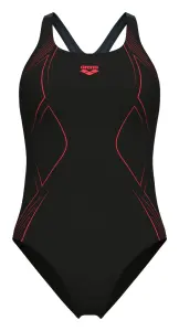 Купальник злитий жіночий Arena GRAPHIC SWIMSUIT SWIM PRO BACK LB чорно-кораловий 011183-554