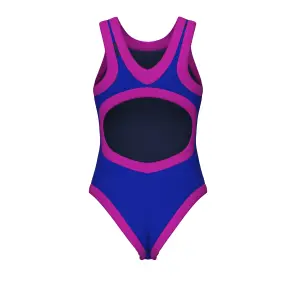 Купальник злитий жіночий Arena BOLD LINES SWIMSUIT синьо-фіолетовий 011576-889