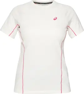 Футболка для тенісу жіноча Asics GAME ALL OVER PRINT SS TOP бежево-рожева 2042A385-100
