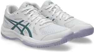 Кросівки волейбольні жіночі Asics UPCOURT 6 біло-темно-зелено-бузкові 1072A107-106