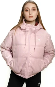 Куртка женская Converse Embroidered Star Chevron Short Puffer Jacket розовая 10022007-530