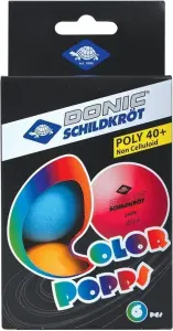 Набір м'ячів для настільного тенісу Donic COLOUR POPPS різнокольоровий (6 штук) 649015