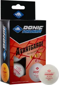 Набір м'ячів для настільного тенісу Donic EXCLUSIVE (ADVANTGARDE) 3* 40+ білий (6 штук) 608530