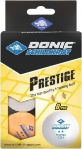 Набір м'ячів для настільного тенісу Donic PRESTIGE 2* 40+ оранжево-білий (6 штук) 608523