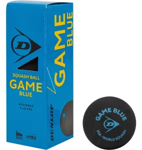 Набір м’ячів для сквошу Dunlop GAME BLUE чорний (3 штуки) 701125BL