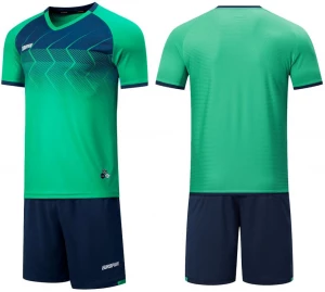 Комплект футбольної форми Europaw 029 SLAVA зелено-темно-синій europaw635