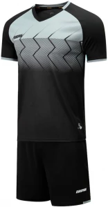 Комплект футбольной формы Europaw 029 SLAVA черно-серый europaw637