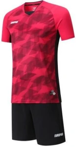 Комплект футбольної форми Europaw 027 червоно-чорний europaw654