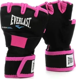 Рукавички-бинти жіночі Everlast EVERGEL HAND WRAPS чорно-рожеві S/M P00000736