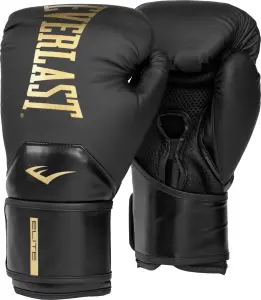 Рукавички боксерські Everlast ELITE 2 BOXING GLOVES чорно-золоті (10 унцій) P00003270