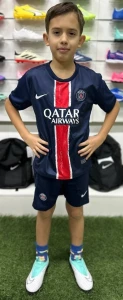Футбольна форма дитяча ПСЖ (PSG) 2024-2025 домашня темно-синьо-червона F0028
