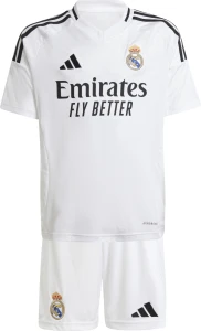 Футбольна форма дитяча Реал Мадрид (Real Madrid) 2024-2025 домашня біло-чорна F0031
