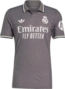 Футболка Реал Мадрид (Real Madrid) 2024-2025 резервна сіро-чорно-біла F0060
