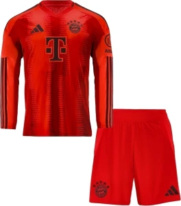 Футбольна форма з довгим рукавом Баварія (Bayern Munich) 2024-2025 домашня червоно-чорна F0072