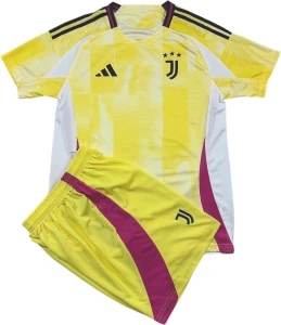 Футбольна форма Ювентус (Juventus) 2024-2025 виїзна жовто-біла F0096