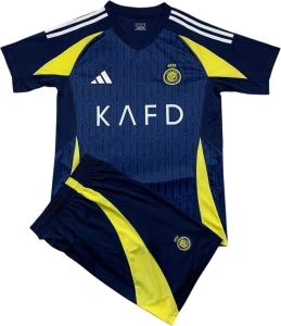 Футбольна форма Аль-Наср (Al Nassr) 2024-2025 виїзна темно-синьо-жовта F0105
