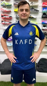 Футбольна форма Аль-Наср (Al Nassr) 2024-2025 виїзна темно-синьо-жовта F0105