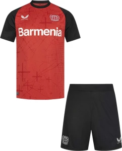 Футбольна форма Баєр (Bayer Leverkusen) 2024-2025 домашня червоно-чорна F0107