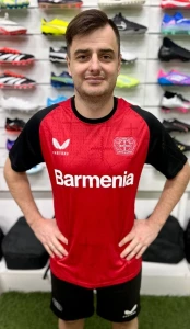 Футбольна форма Баєр (Bayer Leverkusen) 2024-2025 домашня червоно-чорна F0107