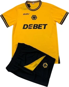 Футбольная форма Вулверхемптон (Wolverhampton Wanderers) 2024-2025 домашняя желто-черная F0111