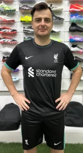 Футбольна форма Ліверпуль (Liverpool) 2024-2025 виїзна антрацитово-бірюзова F0112