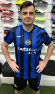 Футбольна форма Інтер (Inter Milan) 2024-2025 домашня синьо-чорна F0154
