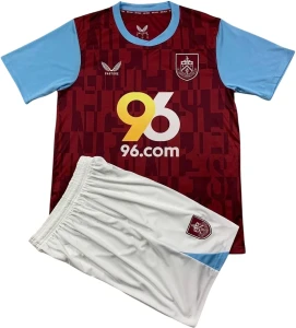 Футбольная форма Бернли (Burnley) 2024-2025 домашняя бордово-голубо-белая F0157