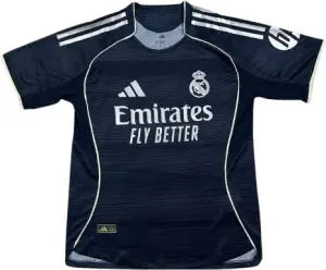 Футболка Реал Мадрид (Real Madrid) 2025-2026 виїзна чорна F0254