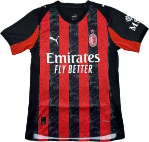 Футболка Мілан (Milan) 2025-2026 домашня червоно-чорна F0260
