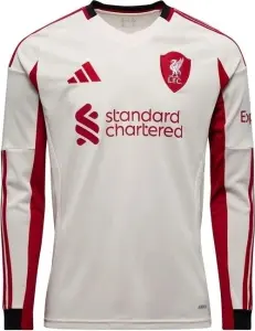 Футболка з довгим рукавом Ліверпуль (Liverpool) 2025-2026 виїзна біло-червона F0290