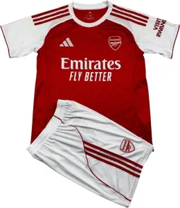 Футбольна форма дитяча Арсенал (Arsenal) 2025-2026 домашня червоно-біла F0324