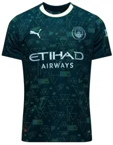 Футболка Манчестер Сіті (Manchester City) 2025-2026 четверта темно-зелена F0377